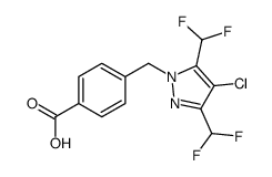 4-{[4-Chloro-3,5-bis(difluoromethyl)-1H-pyrazol-1-yl]methyl}benzoic acid结构式