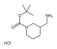 tert-Butyl 3-(aminomethyl)piperidine-1-carboxylate hydrochloride structure