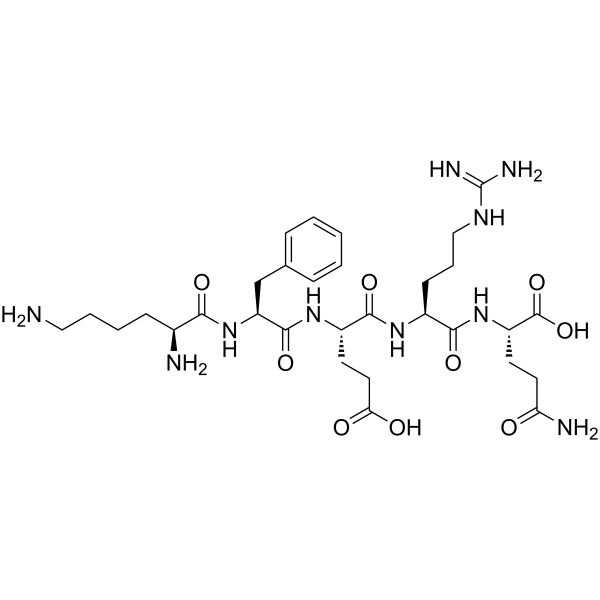 Lys-Phe-Glu-Arg-Gln结构式