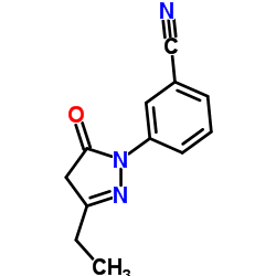 3-(3-Ethyl-5-oxo-4,5-dihydro-1H-pyrazol-1-yl)benzonitrile Structure