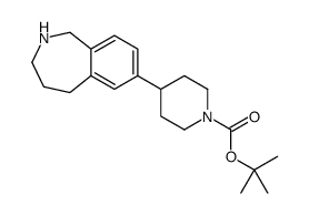 tert-butyl 4-(2,3,4,5-tetrahydro-1H-2-benzazepin-7-yl)piperidine-1-carboxylate结构式