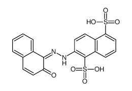 2-[2-(2-oxonaphthalen-1-ylidene)hydrazinyl]naphthalene-1,5-disulfonic acid Structure