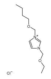 3-(butoxymethyl)-1-(ethoxymethyl)-1H-imidazol-3-ium chloride结构式