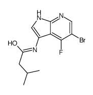 N-(5-bromo-4-fluoro-1H-pyrrolo[2,3-b]pyridin-3-yl)-3-methylbutanamide结构式