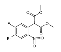 2-(4-bromo-5-fluoro-2-nitrophenyl)malonic acid dimethyl ester Structure