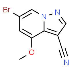 6-溴-4-甲氧基吡唑并[1,5-a]吡啶-3-甲腈结构式