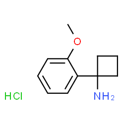 2-(1-Aminocyclobut-1-yl)anisole hydrochloride, 1-Amino-1-(2-methoxyphenyl)cyclobutane hydrochloride Structure