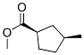 Cyclopentanecarboxylic acid, 3-methyl-, methyl ester, cis- (9CI) Structure