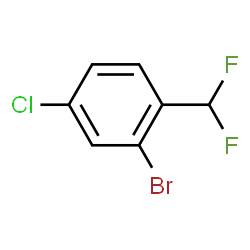 2-bromo-4-chloro-1-(difluoromethyl)benzene Structure