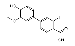 2-fluoro-4-(4-hydroxy-3-methoxyphenyl)benzoic acid Structure