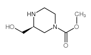 1-Piperazinecarboxylicacid,3-(hydroxymethyl)-,methylester,(S)-(9CI) Structure