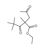 ethyl 2,4,4-trimethyl-3-oxo-2-(2-oxopropyl)pentanoate结构式