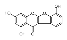 1,3,7-trihydroxy-[1]benzofuro[2,3-b]chromen-11-one Structure