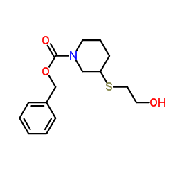 Benzyl 3-[(2-hydroxyethyl)sulfanyl]-1-piperidinecarboxylate Structure