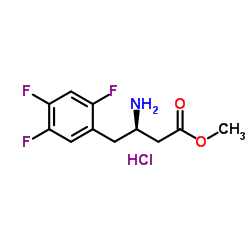 (R)-甲基-3-氨基-4-(2,4,5-三氟苯基)丁酸乙酯盐酸盐结构式