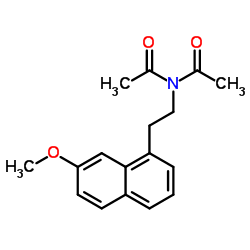 N,N-二乙酰基-2-(7-甲氧基-1-萘基)乙胺结构式