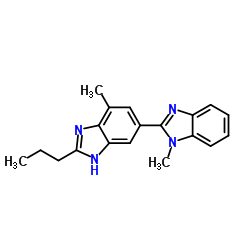 2-n-Propyl-4-methyl-6-(1-methylbenzimidazole-2-yl)benzimidazole structure