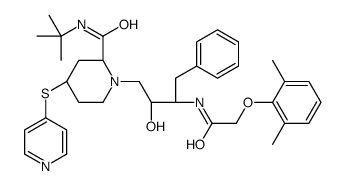 (2S,4R)-1-[(2R,3S)-3-[[2-(2,6-dimethylphenoxy)acetyl]amino]-2-hydroxy- 4-phenyl-butyl]-4-pyridin-4-ylsulfanyl-N-tert-butyl-piperidine-2-carbo xamide结构式