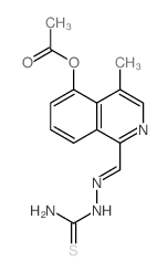 Hydrazinecarbothioamide,2-[[4-(acetyloxy)-5-methyl-1-isoquinolinyl]methylene]- structure