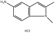 1,2-二甲基-1H-吲哚-5-胺盐酸盐结构式