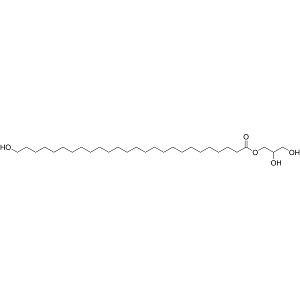 2,3-Dihydroxypropyl 26-hydroxyhexacosanoate structure