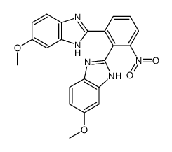 6-methoxy-2-[2-(6-methoxy-1H-benzimidazol-2-yl)-3-nitrophenyl]-1H-benzimidazole结构式