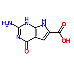 1H-Pyrrolo[2,3-d]pyrimidine-6-carboxylicacid,2-amino-4,7-dihydro-4-oxo- structure