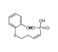 4-(2-hydroxyphenyl)sulfanylbut-1-enylphosphonic acid结构式