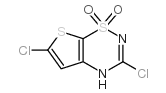 3,6-Dichloro-4H-thieno[3,2-e]-1,2,4-thiadiazine 1,1-dioxide结构式