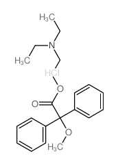 Acetic acid, 2,2-diphenyl-2-methoxy-, (2-(diethylamino)ethyl) ester, hydrochloride结构式