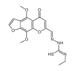 1-[(E)-(4,9-dimethoxy-5-oxofuro[3,2-g]chromen-7-yl)methylideneamino]-3-ethylthiourea Structure