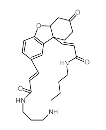 17,19-Etheno-22H-benzofuro[3a,3-n][1,5,10]triazacycloeicosine-3,14,22-trione,4,5,6,7,8,9,10,11,12,13,20a,21,23,24-tetradecahydro-, (1E,15E,20aR,24aS)-结构式