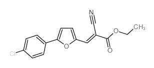 2-Propenoic acid, 3-[5-(4-chlorophenyl)-2-furanyl]-2-cyano-, ethyl ester (en)结构式