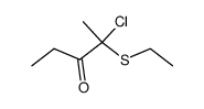 2-chloro-2-(ethylthio)-3-pentanone结构式