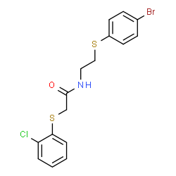 N-(2-[(4-BROMOPHENYL)SULFANYL]ETHYL)-2-[(2-CHLOROPHENYL)SULFANYL]ACETAMIDE Structure