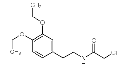 2-氯-N-[2-(3,4-二乙氧基苯基)-乙基]-乙酰胺结构式