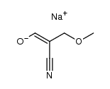 sodium 2-cyano-3-methoxyprop-1-en-1-olate结构式