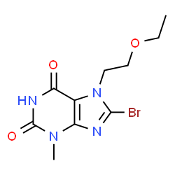 8-bromo-7-(2-ethoxyethyl)-3-methyl-3,7-dihydro-1H-purine-2,6-dione结构式