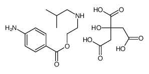 2-hydroxypropane-1,2,3-tricarboxylic acid,2-(2-methylpropylamino)ethyl 4-aminobenzoate Structure