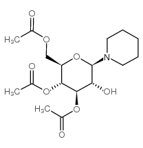 N-(3,4,6-TRI-O-ACETYL-β-D-GLUCOPYRANOSYL) PIPERIDINE Structure