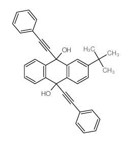 9,10-Anthracenediol,2-(1,1-dimethylethyl)-9,10-dihydro-9,10-bis(2-phenylethynyl)-结构式