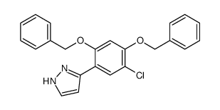 5-[5-chloro-2,4-bis(phenylmethoxy)phenyl]-1H-pyrazole Structure