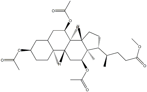 3α,7α,12α-Tris(acetyloxy)cholan-24-oic acid methyl ester结构式