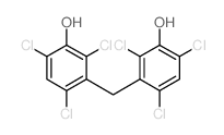 2,4,6-trichloro-3-[(2,4,6-trichloro-3-hydroxy-phenyl)methyl]phenol structure