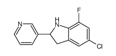 1H-Indole,5-chloro-7-fluoro-2,3-dihydro-2-(3-pyridinyl)-(9CI) picture