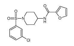 2-Furancarboxamide,N-[1-[(3-chlorophenyl)sulfonyl]-4-piperidinyl]-(9CI) picture