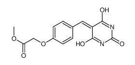 methyl 2-[4-[(2,4,6-trioxo-1,3-diazinan-5-ylidene)methyl]phenoxy]acetate结构式