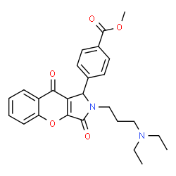 Methyl 4-{2-[3-(diethylamino)propyl]-3,9-dioxo-1,2,3,9-tetrahydrochromeno[2,3-c]pyrrol-1-yl}benzoate结构式