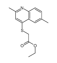 ethyl 2-(2,6-dimethylquinolin-4-yl)sulfanylacetate结构式