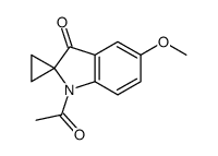 1'-acetyl-5'-methoxyspiro[cyclopropane-1,2'-indole]-3'-one结构式